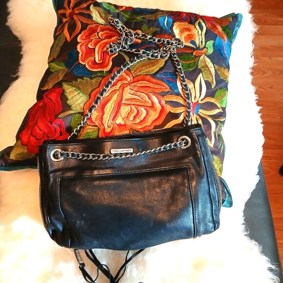 REBECCA MINKOFF - Black Leather Bag - Picture 4 of 16